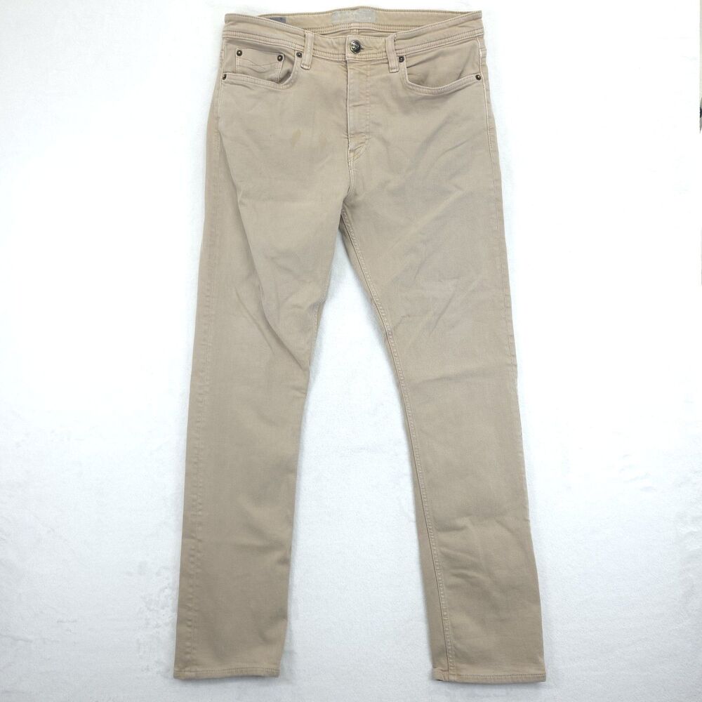 Revtown Sharp DecadeDenim Jeans Mens 34x32 Tan Khaki *Flaw*